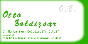 otto boldizsar business card